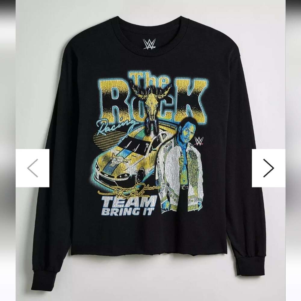 Urban Outfitters WWE The Rock Graphic Cropped Mens Sz Large